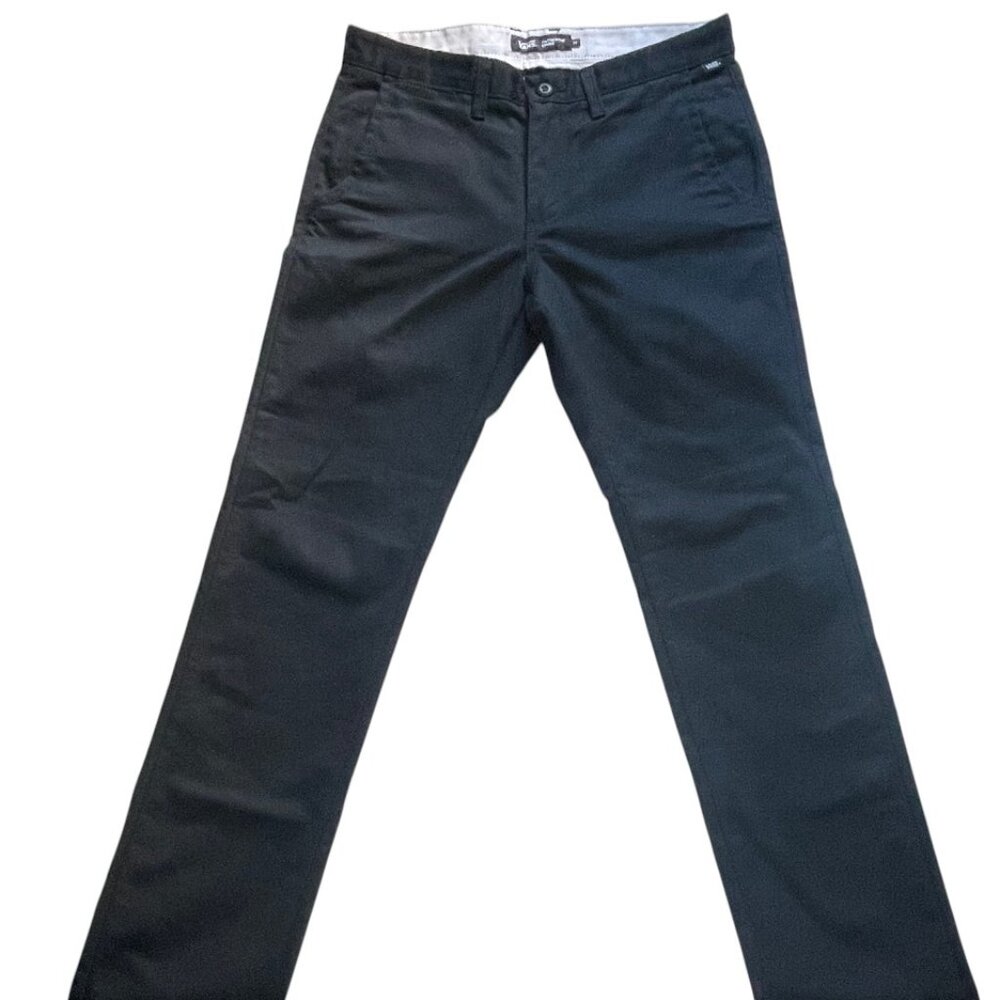 black Vans chinos